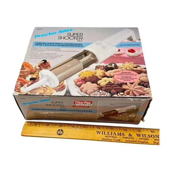 Proctor Silex Super Shooter Cookie Press Cordless Complete Vintage - Picture 10 of 10